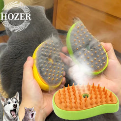 Electric Pet Steam Brush – Shedding & Massage Comb