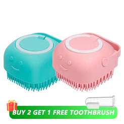 Dog & Cat Shower Silicone Dispenser Brush