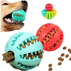 Dog Toy Ball – Durable Rubber Chew & Treat Feeder