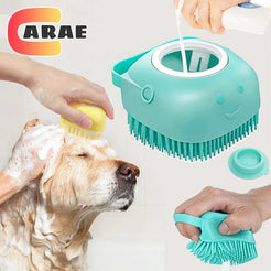 Dog & Cat Shower Silicone Dispenser Brush