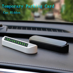 Temporary Parking Card – Car Phone Number Plate for Safe Parking