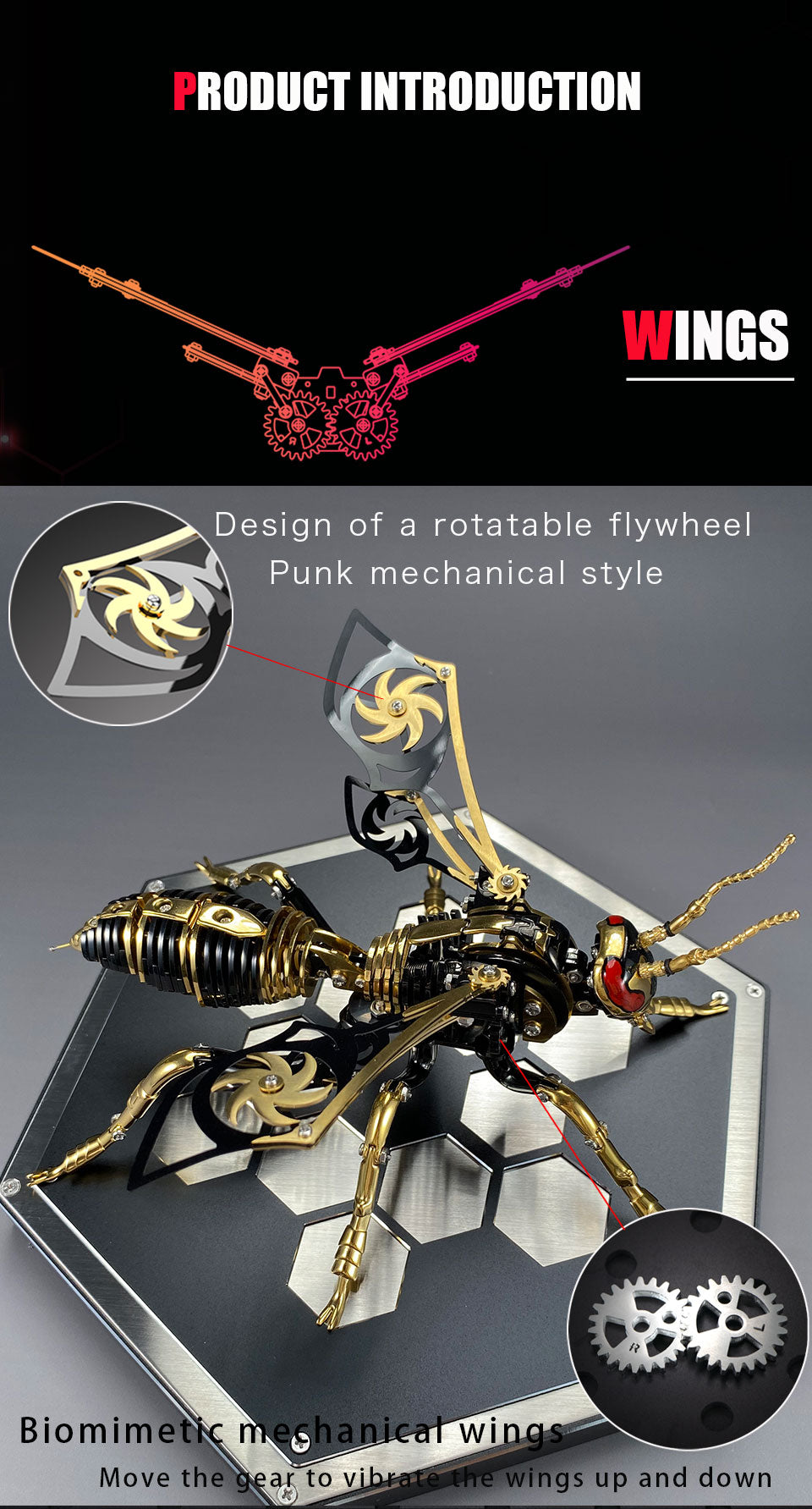 3D mechanical metal wasp Assembly kit - onlinemegasale.com 3D mechanical metal wasp Assembly kit - onlinemegasale.com