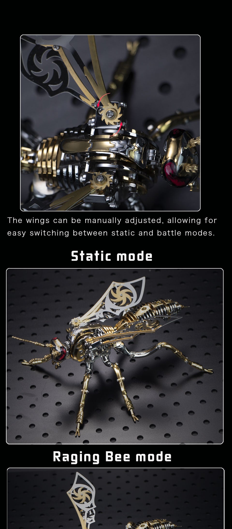 3D mechanical metal wasp Assembly kit - onlinemegasale.com 3D mechanical metal wasp Assembly kit - onlinemegasale.com