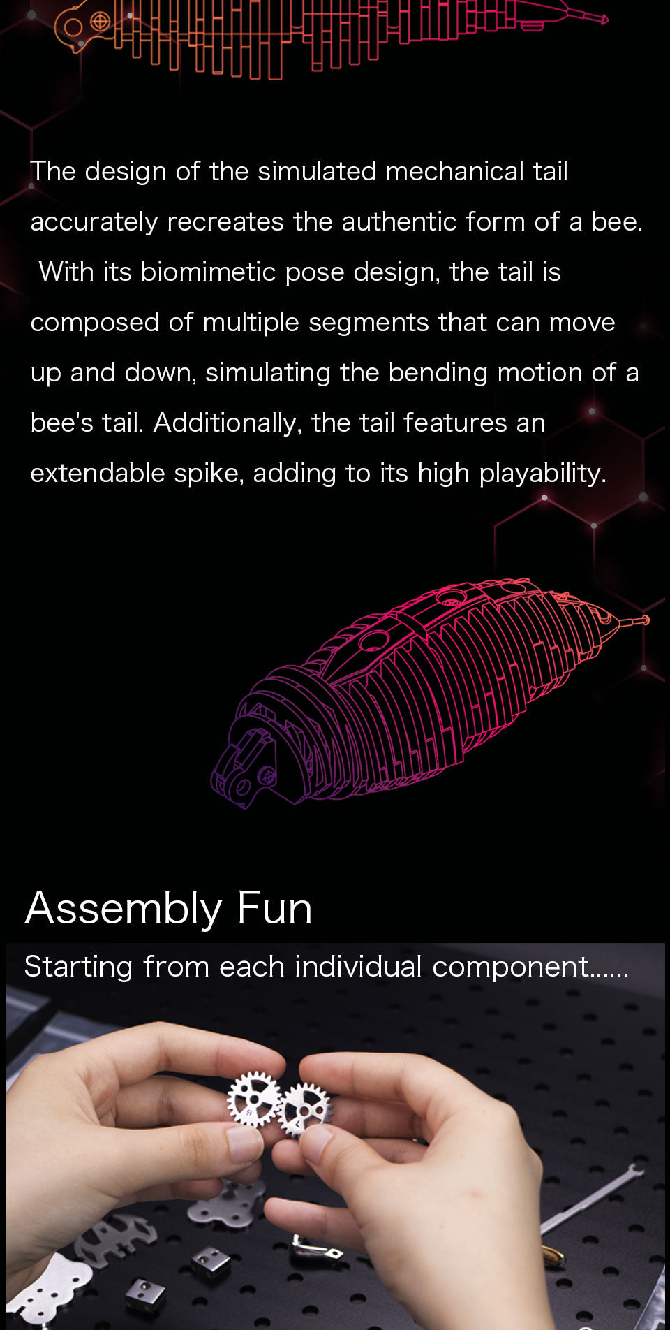 3D mechanical metal wasp Assembly kit - onlinemegasale.com 3D mechanical metal wasp Assembly kit - onlinemegasale.com