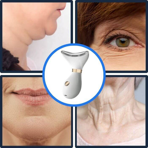 Radiant Skin with Ease Face & Neck LED Therapy, Double Chin Remover - onlinemegasale.com