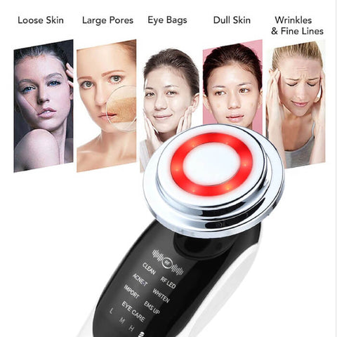 RF Microcurrent Face Lift Device, Red Light Therapy, Helps Reduce The Signs Of Aging - onlinemegasale.com