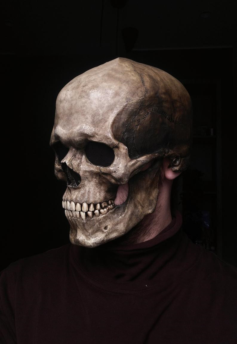 New Halloween Scary Skull With Movable Mouth And Glow - onlinemegasale.com