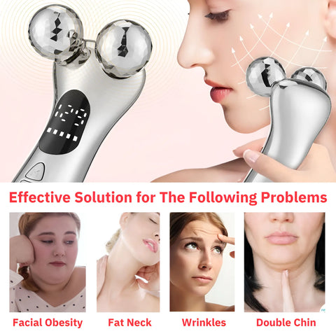Microcurrent Facial Device Roller for Wrinkles - onlinemegasale.com