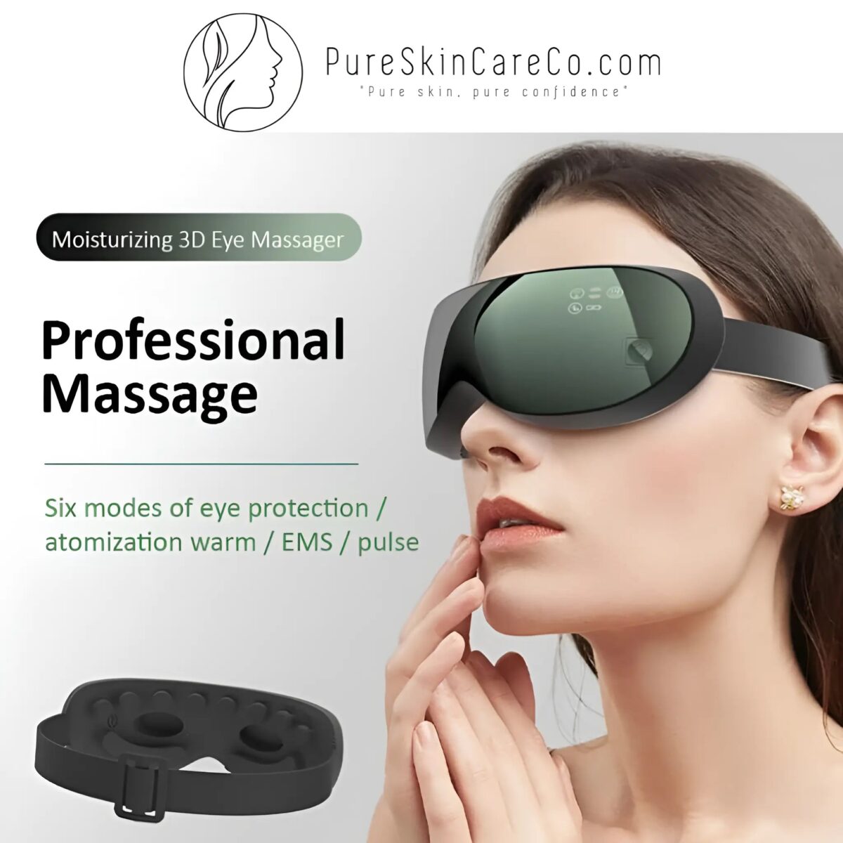 Electric Vibration Eye Massager Pulse Steam Eyeglasses - onlinemegasale.com