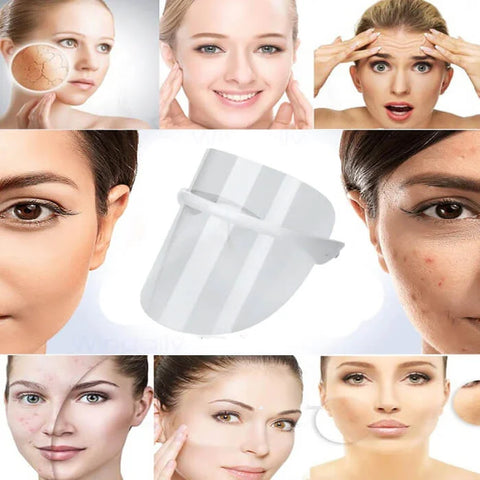 Skin Care Facial Mask with Blue Light Therapy for Face Acne - onlinemegasale.com