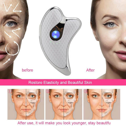 Gua Sha Tool for Face Sculpting with Red Light Mode - onlinemegasale.com