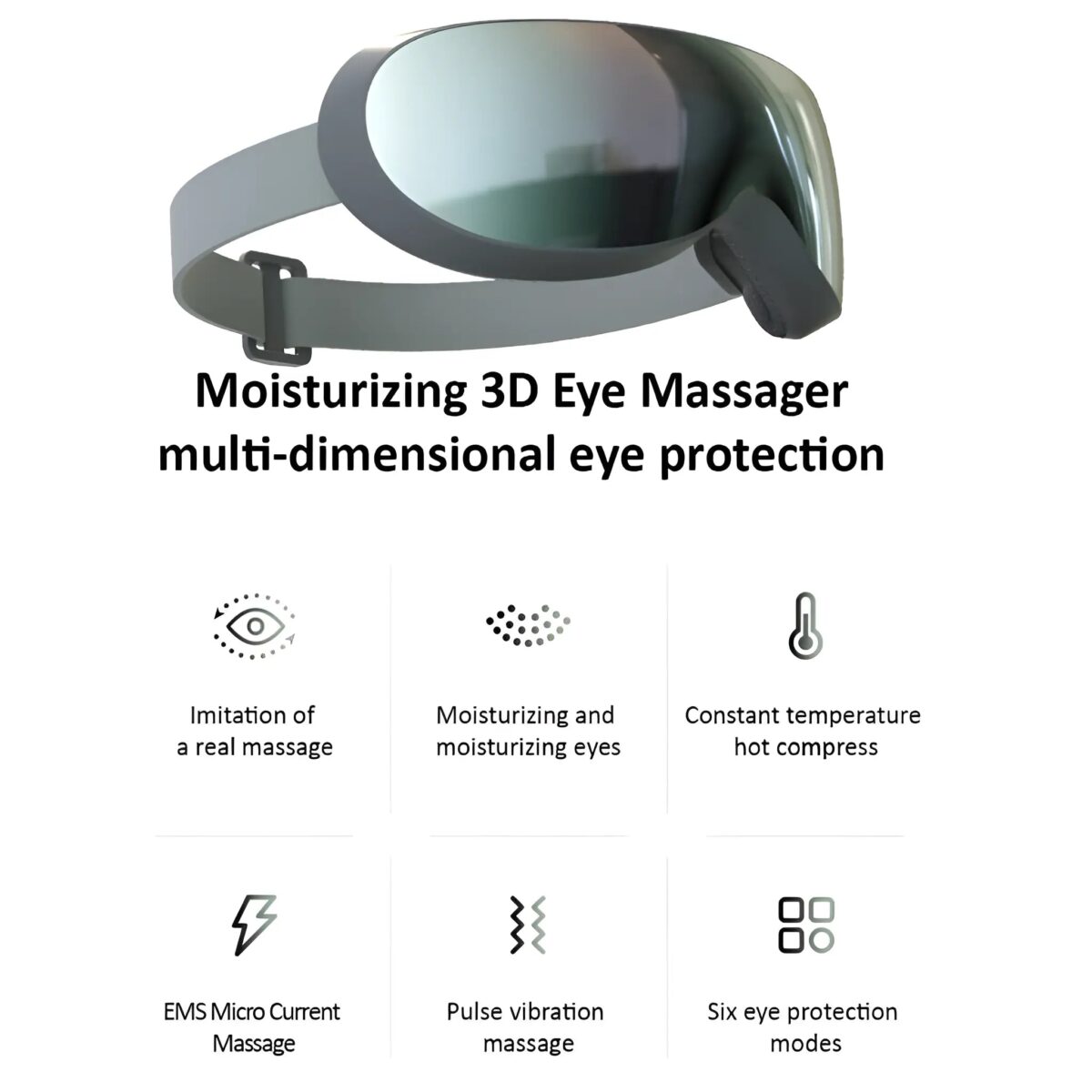 Electric Vibration Eye Massager Pulse Steam Eyeglasses - onlinemegasale.com