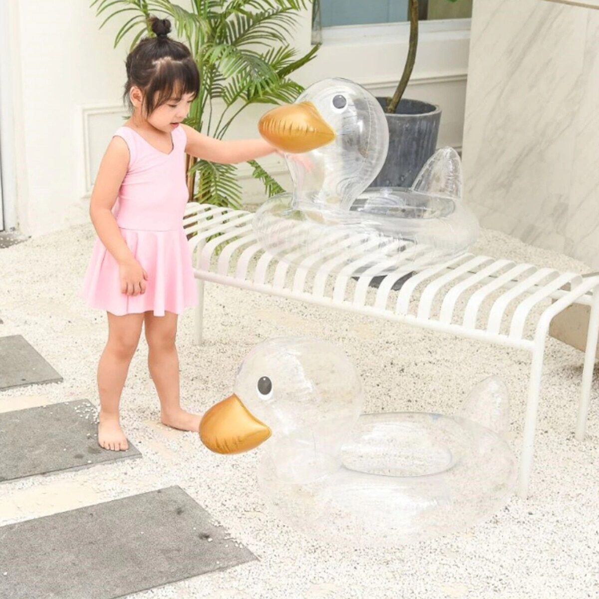 Duck-Shaped Baby Swimming Ring - onlinemegasale.com