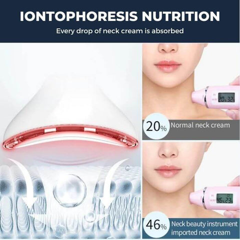 Radiant Skin with Ease Face & Neck LED Therapy, Double Chin Remover - onlinemegasale.com