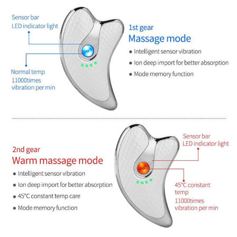 Gua Sha Tool for Face Sculpting with Red Light Mode - onlinemegasale.com