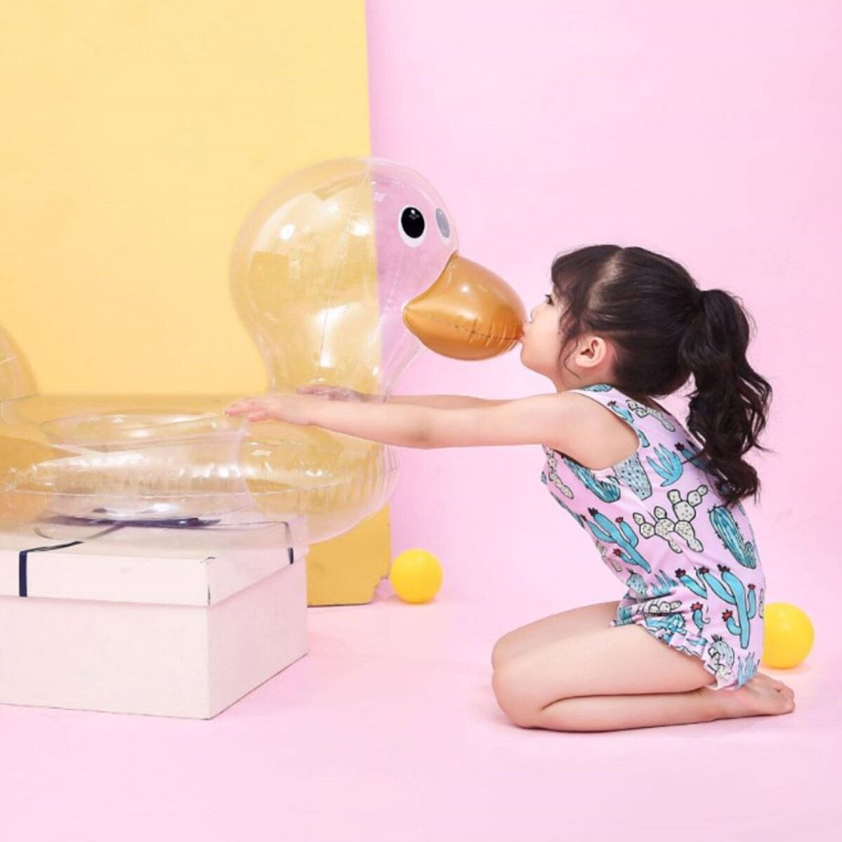 Duck-Shaped Baby Swimming Ring - onlinemegasale.com