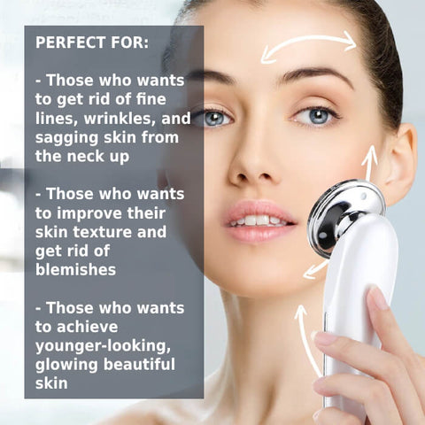 RF Microcurrent Face Lift Device, Red Light Therapy, Helps Reduce The Signs Of Aging - onlinemegasale.com