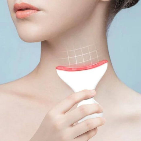 Radiant Skin with Ease Face & Neck LED Therapy, Double Chin Remover - onlinemegasale.com
