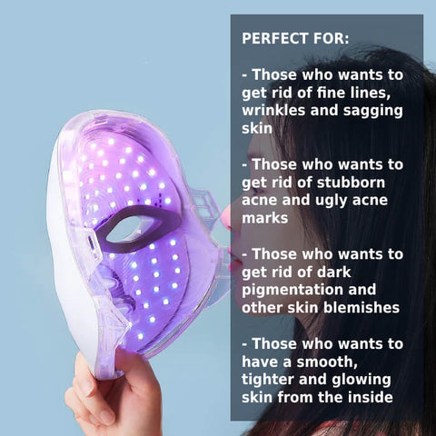 Korean face Mask with LED Light Therapy for more Youthful-Looking Skin - onlinemegasale.com