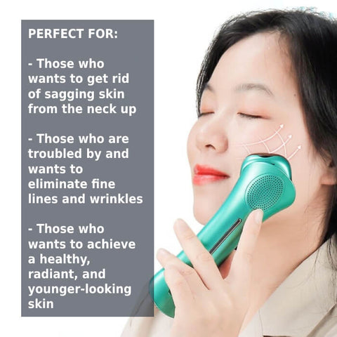 Vibrating Facial Massager With Red Light Therapy - onlinemegasale.com