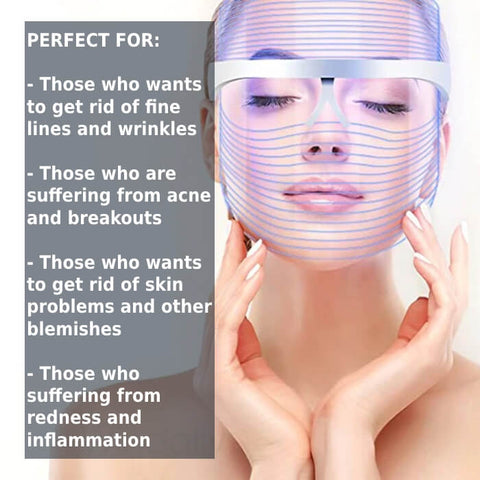 Skin Care Facial Mask with Blue Light Therapy for Face Acne - onlinemegasale.com