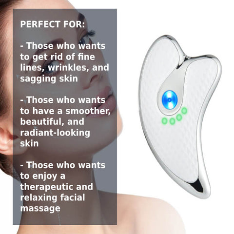 Gua Sha Tool for Face Sculpting with Red Light Mode - onlinemegasale.com