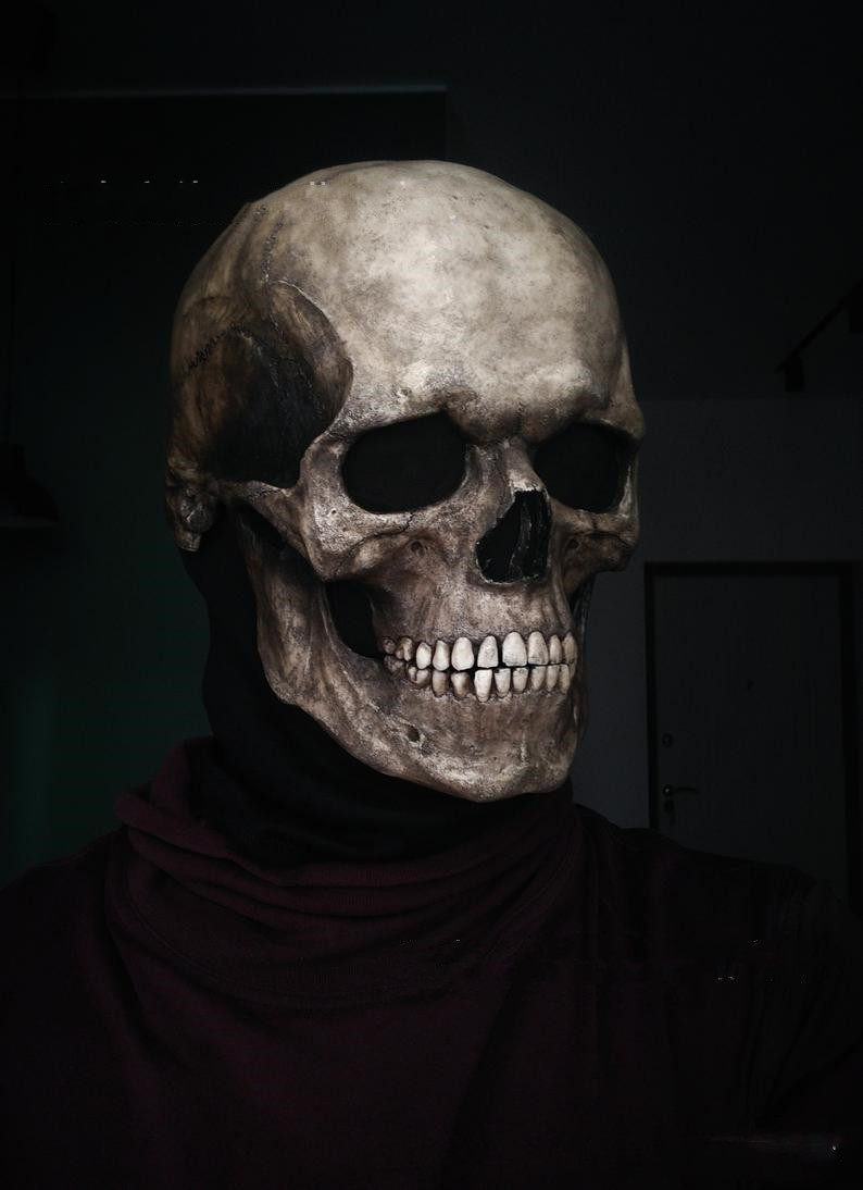 New Halloween Scary Skull With Movable Mouth And Glow - onlinemegasale.com