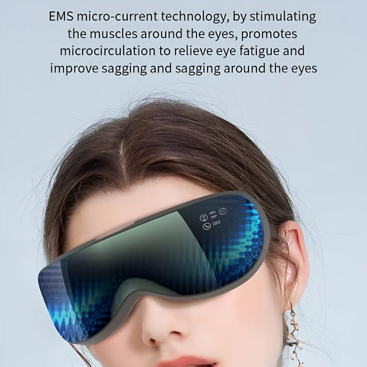 Electric Vibration Eye Massager Pulse Steam Eyeglasses - onlinemegasale.com