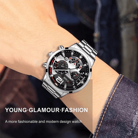 Deyros Luxury Quartz Men's Wristwatch - Full Steel Calendar Luminous Clock Watch - onlinemegasale.com Deyros Luxury Quartz Men's Wristwatch - Full Steel Calendar Luminous Clock Watch - onlinemegasale.com