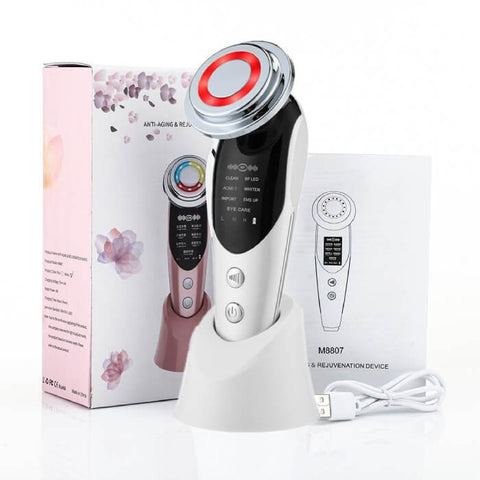 RF Microcurrent Face Lift Device, Red Light Therapy, Helps Reduce The Signs Of Aging - onlinemegasale.com