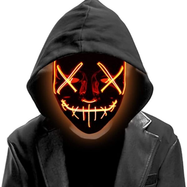 Halloween Party Cosplay LED Purge Mask
