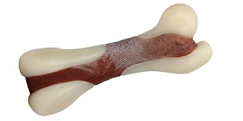 Tikaton Indestructible Dog Chew Toys Real Beef Flavor Durable Teething Bones for puppies