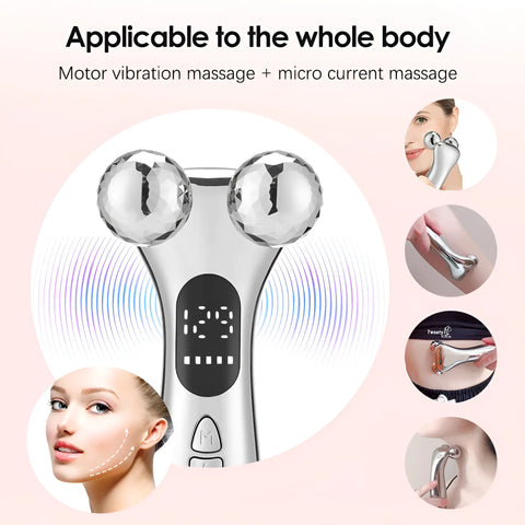 Microcurrent Facial Device Roller for Wrinkles - onlinemegasale.com