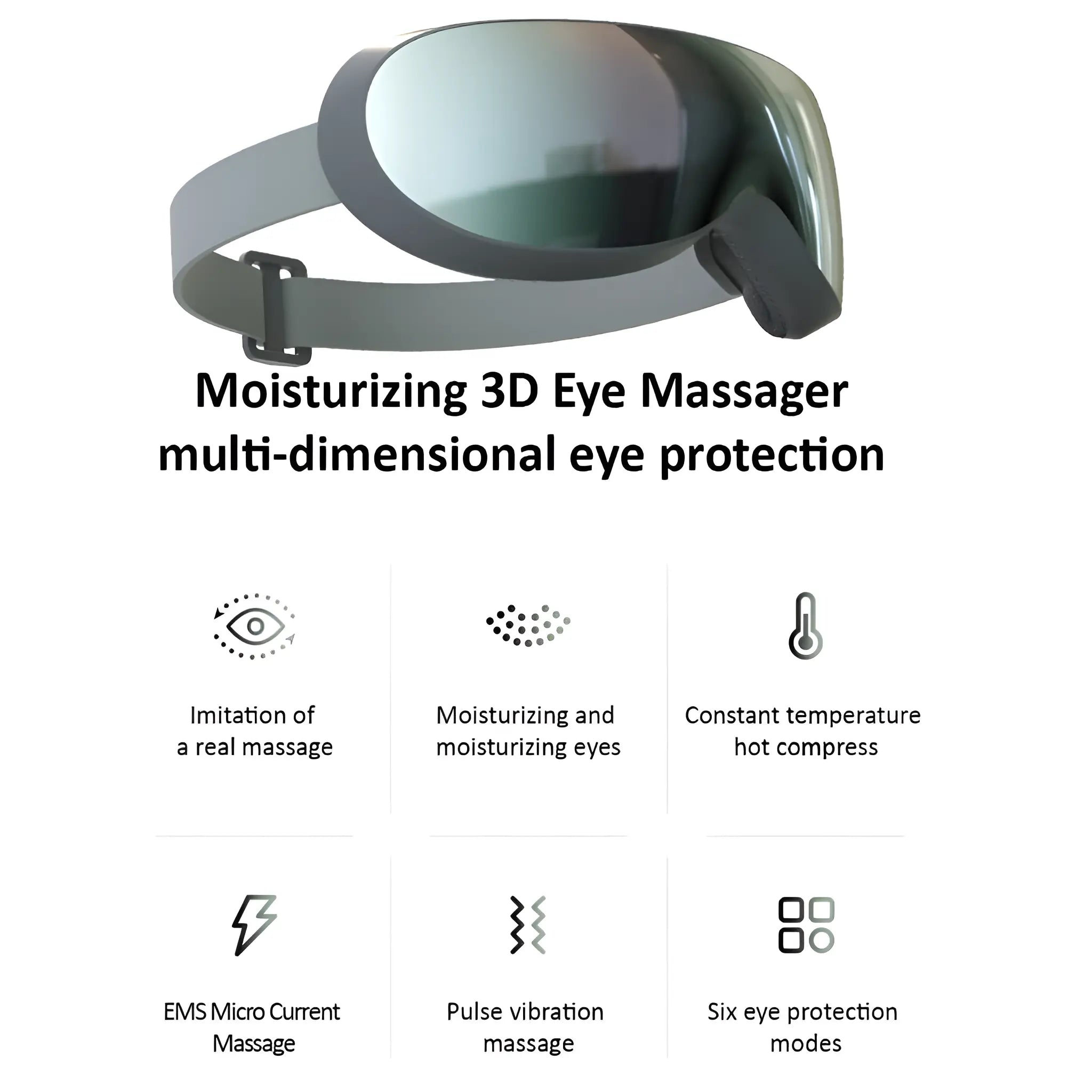 Electric Vibration Eye Massager Pulse Steam Eyeglasses - onlinemegasale.com