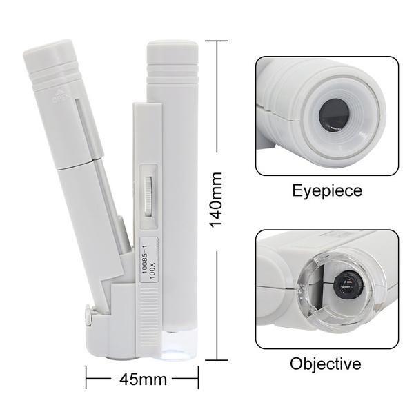 Professional 40X-100X HD Mini Pocket Portable Handheld Microscope - onlinemegasale.com Professional 40X-100X HD Mini Pocket Portable Handheld Microscope - onlinemegasale.com