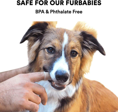 Set of 2. 360º Dog Finger Toothbrush Ergonomic Design - onlinemegasale.com