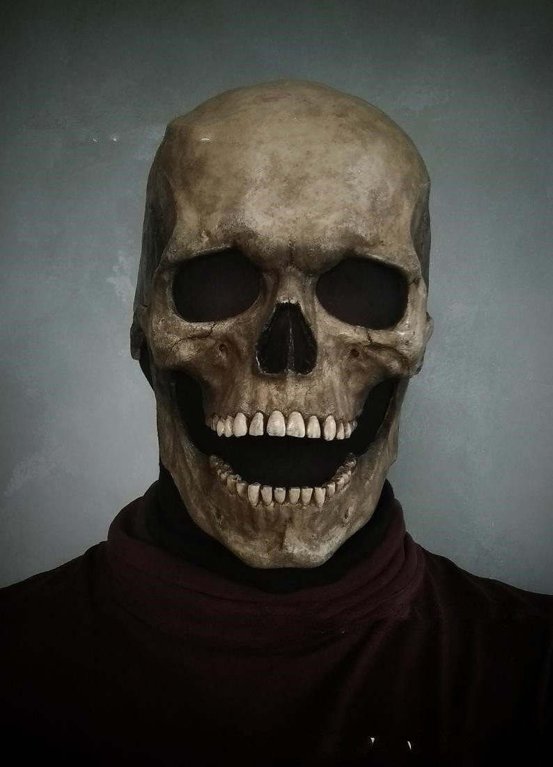New Halloween Scary Skull With Movable Mouth And Glow - onlinemegasale.com