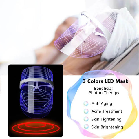 Skin Care Facial Mask with Blue Light Therapy for Face Acne - onlinemegasale.com