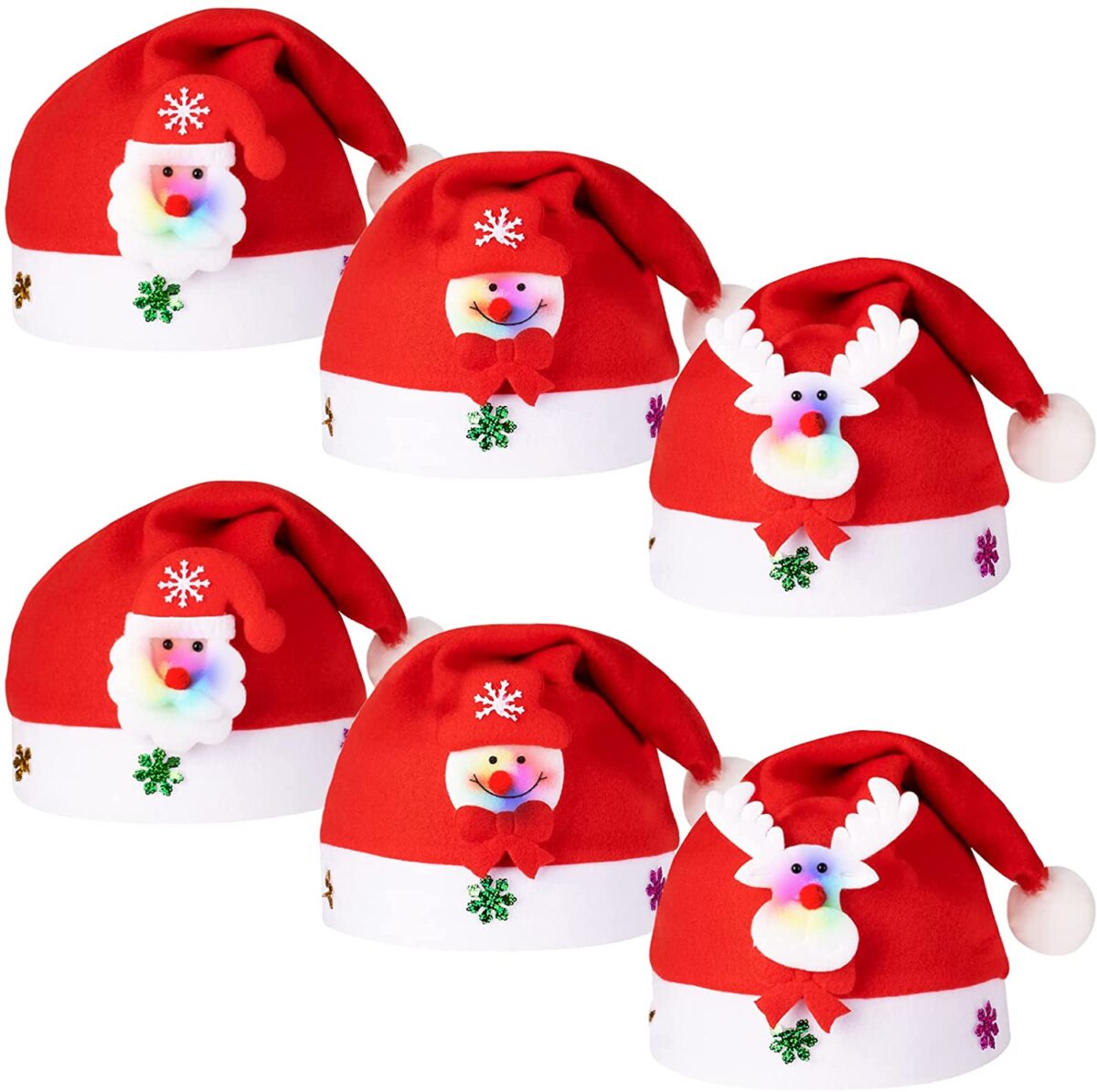 Merry Christmas LED Light Hat Santa Claus - onlinemegasale.com