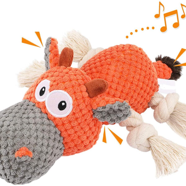 Indestructible Dog Squeaky Plush Toy for Large Aggressive Chewers