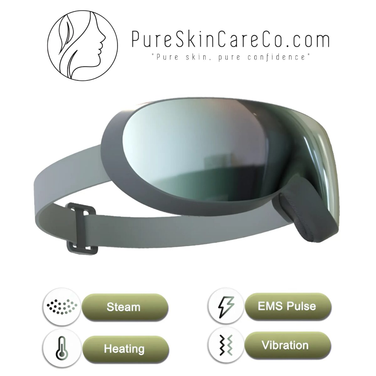 Electric Vibration Eye Massager Pulse Steam Eyeglasses - onlinemegasale.com