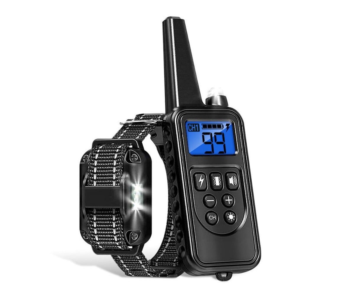 875 yd Remote Rechargeable Waterproof Electronic Shock Stop Barking Dog Training Collars - onlinemegasale.com