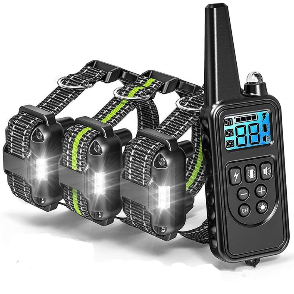 875 yd Remote Rechargeable Waterproof Electronic Shock Stop Barking Dog Training Collars - onlinemegasale.com