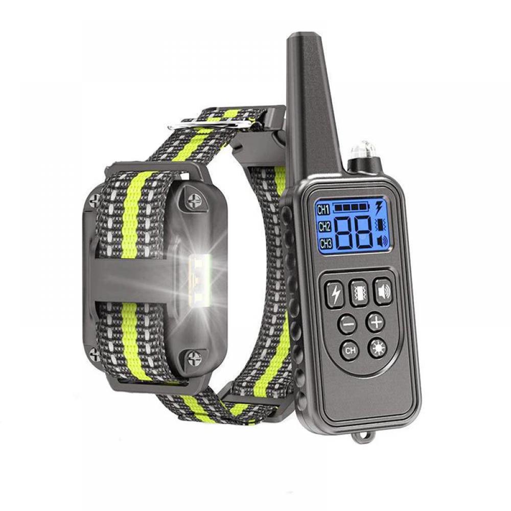875 yd Remote Rechargeable Waterproof Electronic Shock Stop Barking Dog Training Collars - onlinemegasale.com