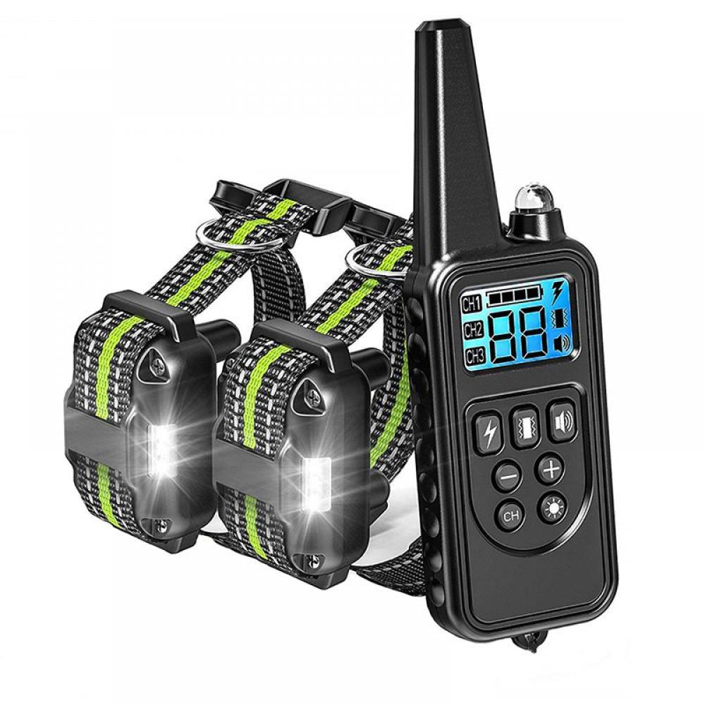 875 yd Remote Rechargeable Waterproof Electronic Shock Stop Barking Dog Training Collars - onlinemegasale.com