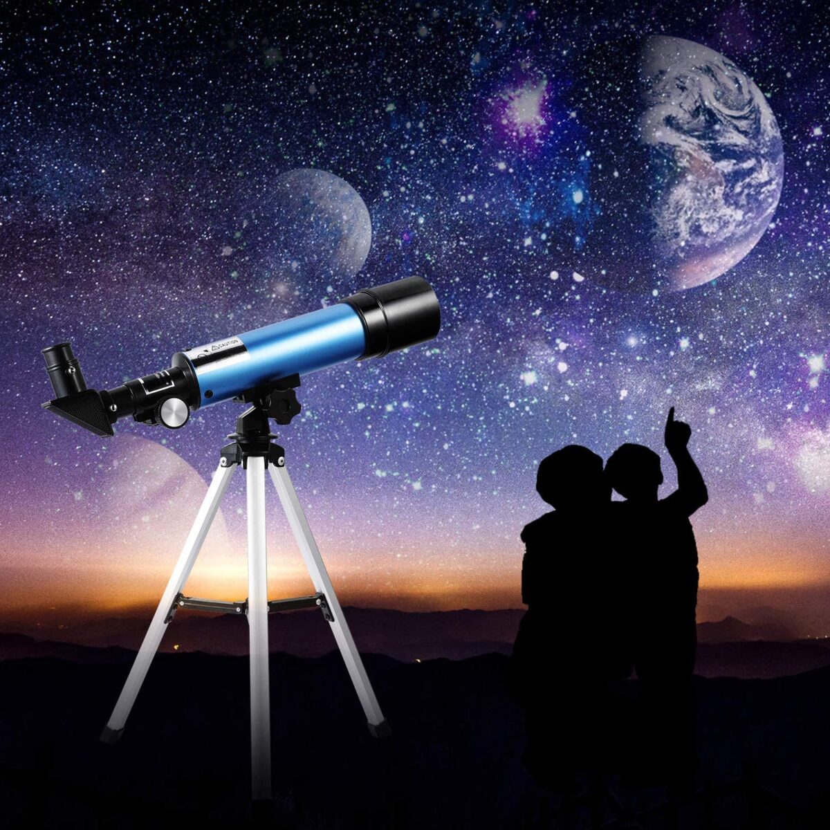Professional HD 100X Beginners & Kids Telescope With Smartphone Holder - onlinemegasale.com
