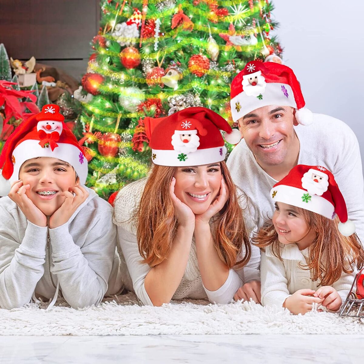Merry Christmas LED Light Hat Santa Claus - onlinemegasale.com