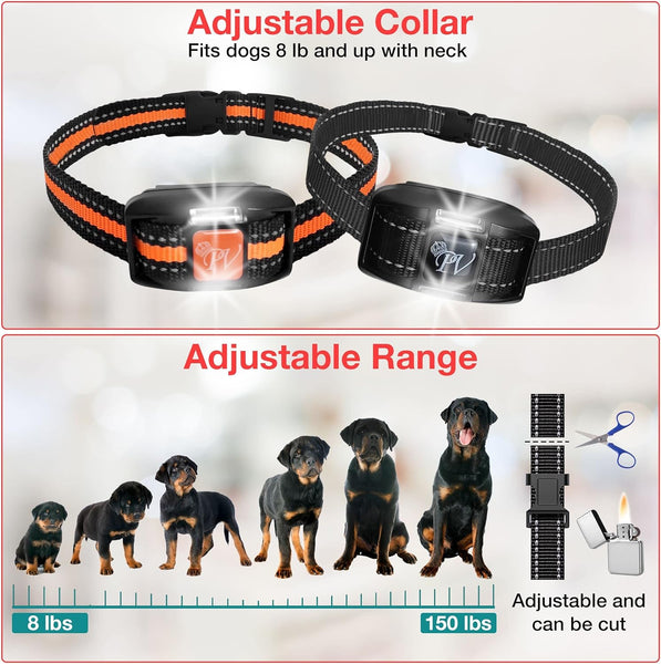 Dog Training Collar 3000 ft Remote Control Range Waterproof LED Light
