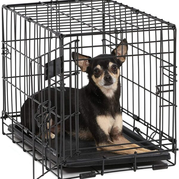 Single & Double Door Folding Metal Dog Crates Fully Equipped