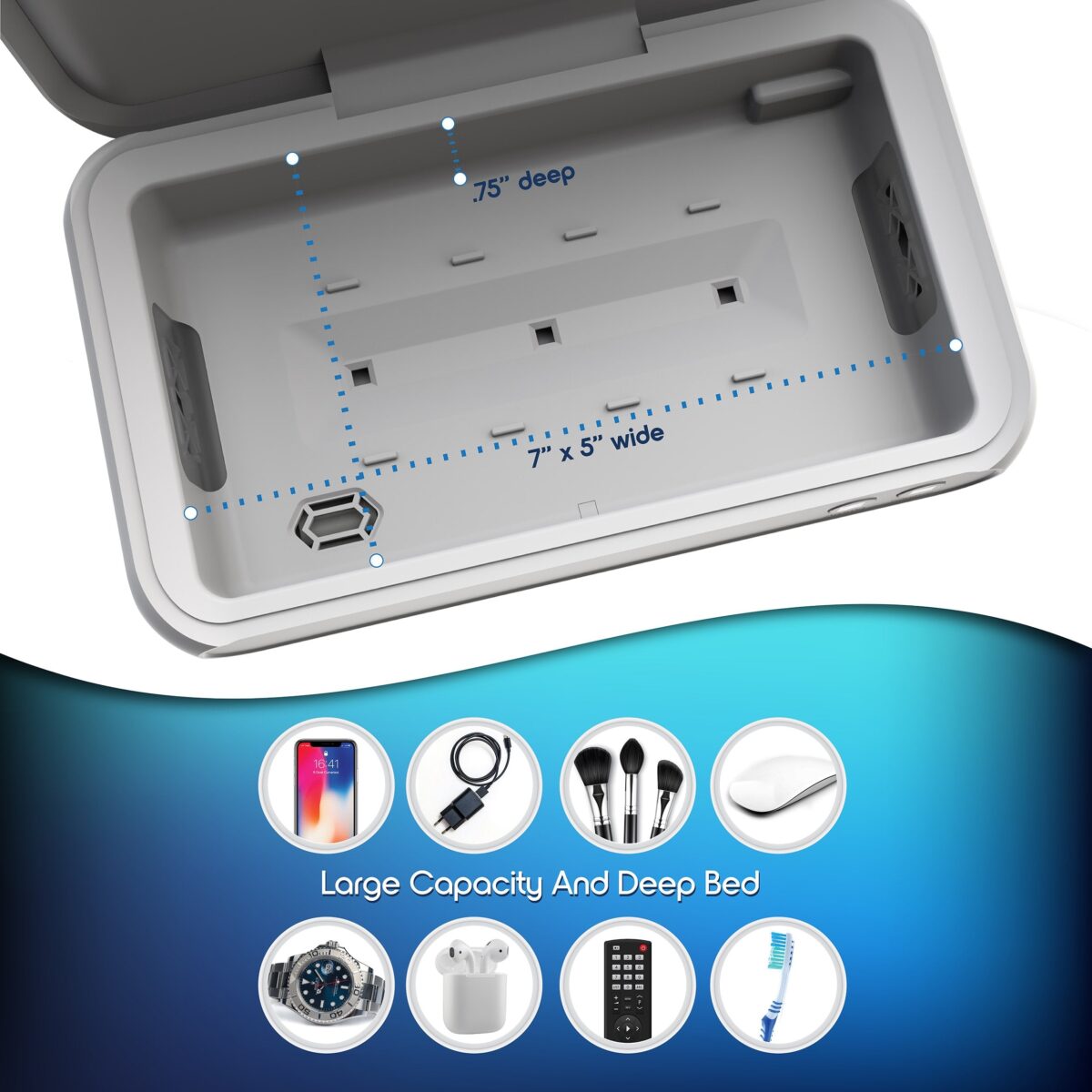 Phone Sterilizer - Portable UV Light Cell Phone Disinfection Box - onlinemegasale.com